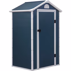Description générale Cet abri de jardin avec une porte en résine PP ondulée de couleur anthracite est idéal pour le rangement ...