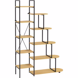 Cette bibliothèque étagère de rangement est idéale pour installation dans votre salon, chambre, bureau, etc. Équipée de 10 ét ...