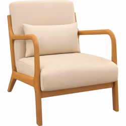 Description générale Découvrez le charme de ce fauteuil lounge au design élégant, doté d'une structure en bois d'hévéa et de  ...