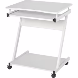 Ce bureau informatique roulant vous offre un espace de travail optimisé. Le modèle est doté d'un plateau de travail, d'une ta ...