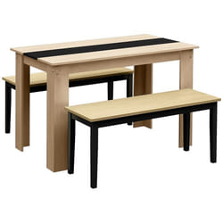 Ensemble Banc et Table à manger - HOMCOM - Bois - 120x69x75cm - Bois naturel