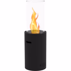 HOMCOM Cheminée au bioéthanol en acier et verre avec une capacité de 03 L et une capacité de chauffe de 15m2 27 x 27 x 82 cm