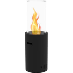 HOMCOM Cheminée au bioéthanol en acier et verre avec une capacité de 03 L et une capacité de chauffe de 15m2 27 x 27 x 82 cm