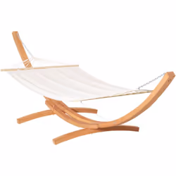 Ce splendide hamac complet est idéal pour se reposer et se prélasser au soleil ou à l'ombre ! Sa structure en bois avec crois ...