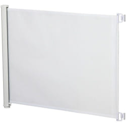 Pawhut - Barrière de sécurité barrière animaux rétractable automatique 1,15L x 0,83H m teslin métal blanc