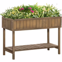 Cette superbe jardinière sur pieds en bois de sapin vous permettra de faire vos plantations de légumes, plantes aromatiques o ...