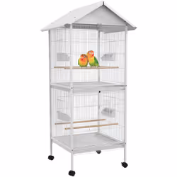 Description générale Cette cage design est parfaite pour accueillir vos oiseaux. Elle combine originalité et élégance avec so ...