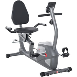 Homcom - Vélo d'appartement semi-allongé magnétique écran lcd multifonction siège résistance réglable volant inertie 3 Kg gris