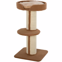 Ce centre multi-activités comprend des griffoirs recouverts de sisal naturel et des perchoirs confortables. Le grattoir pour ...