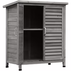 Cette armoire abri de jardin équipée d'une étagère est le mobilier idéal pour ranger vos outils et vos accessoires de jardin. ...