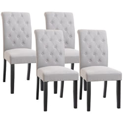 chaise - HOMCOM - Lin - 47x55x100cm - Gris