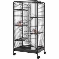 Description générale Cette cage pour petits animaux est la maison idéale pour les lapins, visons, chinchillas et autres petit ...