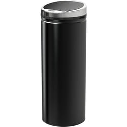 Homcom - Poubelle automatique détecteur de mouvement 50L bac amovible acier inox. noir