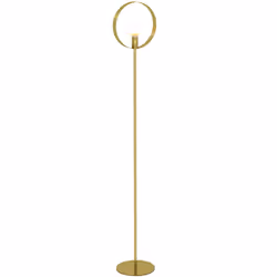 Profitez d'un design minimaliste néo-rétro dans sa version la plus élégante grâce à ce lampadaire en métal doré circulaire. C ...
