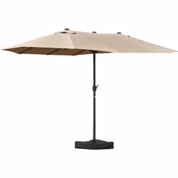 Ce grand modèle de parasol en acier et polyester haute densité couvrant une longueur totale de 4,6 m vous offrira une protect ...