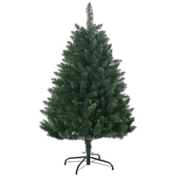 Sapin de Noël artificiel Ø 85 x 120H cm 305 branches épines imitation Nordmann grand réalisme vert