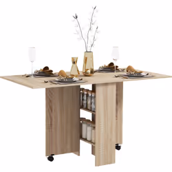 Description générale Cette table pliable est un meuble indispensable pour votre cuisine ou toute autre pièce. Pratique et fon ...