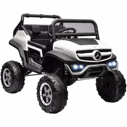 Description générale Ajoutez ce 4x4 électrique sous licence Mercedes-Benz au garage de votre enfant ! Équipé de 2 moteurs pui ...