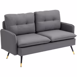 Grâce à son style art-déco mélant l'élégance du tissu avec dossier effet capitonné associé au métal noir extrémité dorée, ce  ...