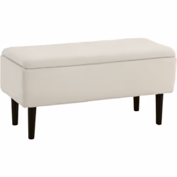 Description générale Ce superbe banc coffre de rangement 2 en 1, coloris blanc cassé, allie élégance, modernité et praticité. ...