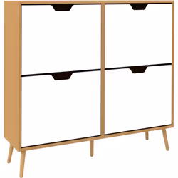 Description générale Ce meuble à chaussures au style scandinave est parfait pour un rangement pratique tout en ajoutant une t ...