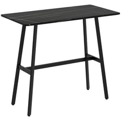 HOMCOM - Table de bar - MDF - 118x58x98cm - Noir
