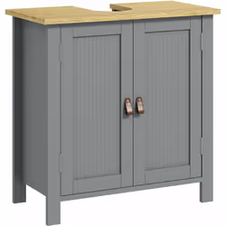 Description générale Ce joli meuble vasque de salle de bain sur pied, équipé d'un placard à 2 portes avec étagère réglable, a ...