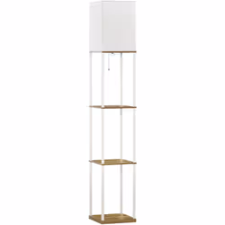 Ce lampadaire étagère est une conception 2 en 1, vous offrant à la fois de la lumière et des espaces de rangement. Ce meuble  ...