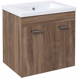 Ce superbe meuble vasque suspendu de salle de bain (vasque incluse) aspect bois ajoutera une touche d'élégance supplémentaire ...