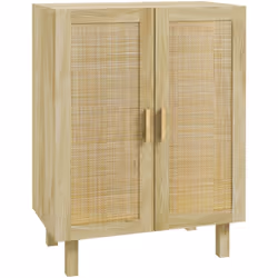Description générale Ce joli buffet au style bohème multi-rangement, équipé d'un placard à 2 portes avec 2 étagères réglables ...