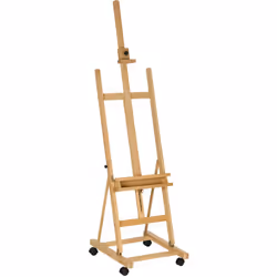 Description générale Ce chevalet pliable sur roulettes en bois de hêtre est idéal pour la pratique de la peinture. Il est inc ...