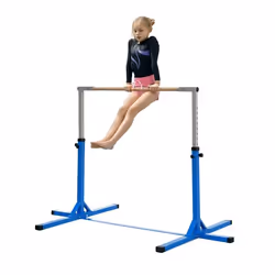HOMCOM - Barre fixe de gymnastique - Acier - 194x121x150cm - Bleu