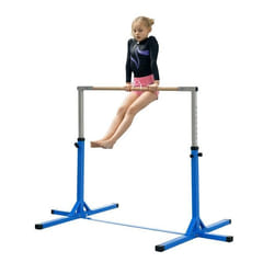 HOMCOM - Barre fixe de gymnastique - Acier - 194x121x150cm - Bleu