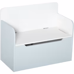 Ce joli coffre à jouets banc 2 en 1 bicolore bleu clair blanc s'intégrera parfaitement dans la chambre de votre enfant en y a ...
