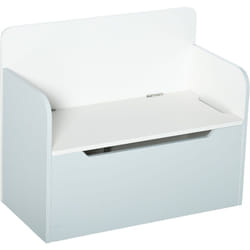 Homcom - Coffre à jouets banc 2 en 1 - coffre de rangement dim. 60L x 30l x 50H cm - vérin pneumatique mdf bleu clair