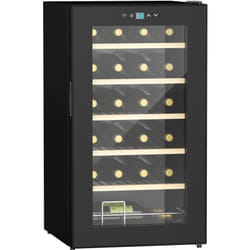 Homcom - Cave à vin thermoélectrique 24 bouteilles panneau tactile écran lcd éclairage intérieur led température réglable 5-20°C noir