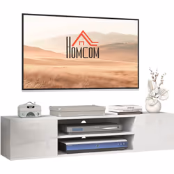 Ajoutez une touche supplémentaire de modernité et style à votre intérieur avec ce superbe meuble TV mural blanc laqué. Equipé ...