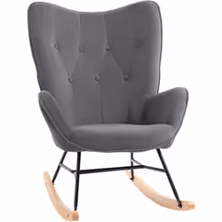 Description générale Le rocking chair à oreilles est un fauteuil à bascule au design rétro qui allie confort et élégance. Ave ...
