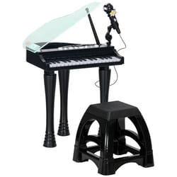 AIYAPLAY Piano enfant électronique clavier de piano 32 touches multifonctions avec micro haut parleur et tabouret