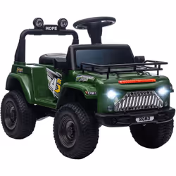 Cette jolie voiture électrique 4x4 pour enfant leur donnera l'impression d'être dans une vraie voiture grâce à son design réa ...