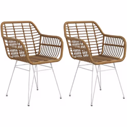 Ce magnifique lot de 2 chaises de salle à manger style bohème ajoutera une touche supplémentaire résolument zen et chic à vot ...