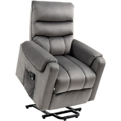 Fauteuil de massage fauteuil releveur électrique inclinaison réglable repose-pied ajustable velours anthracite