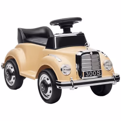 Porteur enfant voiture licence Mercedes-Benz 300S coffre butée arrière anti-basculement beige