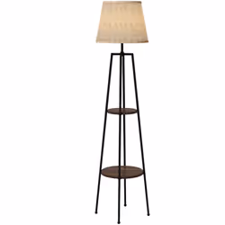 Ce magnifique lampadaire design contemporain apportera une touche de modernité à votre intérieur. Doté de 2 étagères, il habi ...