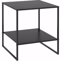 Cette magnifique table basse d'appoint carrée en acier noir apportera une touche d'élégance supplémentaire à votre intérieur. ...