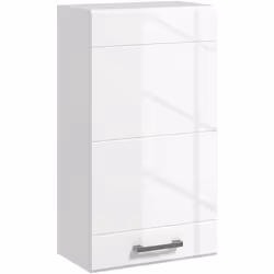Description générale Cette armoire haute murale de salle de bain ou WC, dotée d'un placard à une porte et de deux étagères (d ...
