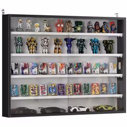HOMCOM - Vitrine - Panneau de particules - 80x9.5x60cm - Noir