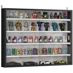 HOMCOM - Vitrine - Panneau de particules - 80x9.5x60cm - Noir