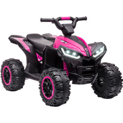Quad buggy électrique enfant 12 V 3 Km/h max. effets lumineux et sonores rose noir