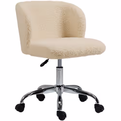 Réglable en hauteur, pivotante à 360°, dotée d'un revêtement effet laine bouclée, c'est la chaise de bureau chic et confortab ...